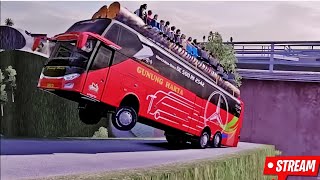 Heavy Loaded Passenger Bus Almost Went Into Ravine  Euro Truck Simulator 2 Livestream [upl. by Nitsid]