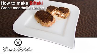 How to make Bifteki  Greek meatballs Recipe [upl. by Salokin34]