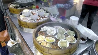 Hong Kong Street Food Shanghai Style Rice Roll Cooked Tofu Dim Sum Chinese Bread [upl. by Birdella]