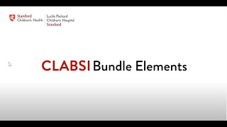 CLABSI Bundle Element Video [upl. by Silvester873]