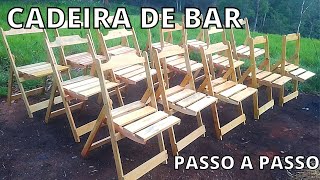 ✅PASSO A PASSO COMO FAZER CADEIRA DE BAR DESMONTÁVEL COM PALETES  BAR CHAIR WoodWorkingPallet [upl. by Byrne]