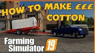 farming simulator 19 How to make £££ Selling Cotton field 8 Ravenport fs19 how to plant cotton [upl. by Ajnos]