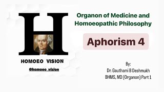 Aphorism 4  Organon of medicine [upl. by Uella]