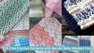 Make This Bernat Baby Blanket Yarn Crochet Patterns Super Bulky Quick Easy Crochet Projects [upl. by Nivrac]