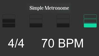 Metronome  70 BPM [upl. by Amron]