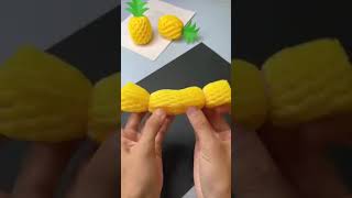 Pineapple🍍🍍Craft ideas💡art creativemanu ytshorts shortsviral [upl. by Medorra77]