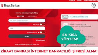 Ziraat Bankası İnternet Bankacılığı Şifresi Nasıl Alınır Bankaya Gitmeden Mobil Şifre Alma [upl. by Eybbob155]