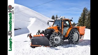 Déneigement 2018 dans les Alpes  Tracteur quotLintrac With Norematquot  Etrave Arvel  Chaines RSC [upl. by Toffey174]