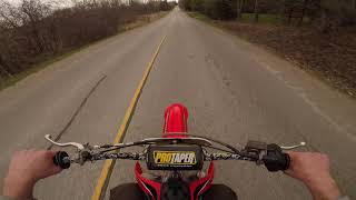 2001 Honda CR250R Top Speed Road Riding [upl. by Shannen94]