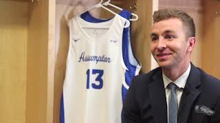 Get to Know Assumption Mens Basketball Coach Scott Faucher [upl. by Nirra615]