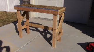 Cheap DIY Workbench for Small Garage [upl. by Ees]