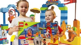 Конструктор Лего Дупло Цирк Играем в Lego duplo set 10504 Circus [upl. by Dis]