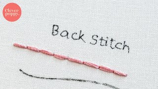 How to do back stitch  Beginner Embroidery Techniques [upl. by Kristan]