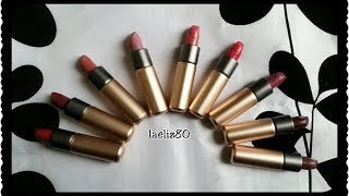 Kiko Velvet Passion Matte Lipstick  Lip Swatches 9 colours [upl. by Dacey]