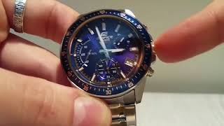 Casio Edifice EFV540D1A manual 5563 to set time and calibration [upl. by Anekam810]