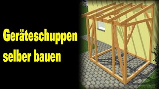 Geräteschuppen selber bauen  Gerätehaus selber bauen  Gartenhaus selber bauen [upl. by Zachary606]