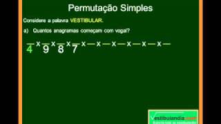 Matemática  Aula 30  Análise Combinatória  Parte 4 [upl. by Eniamrej480]