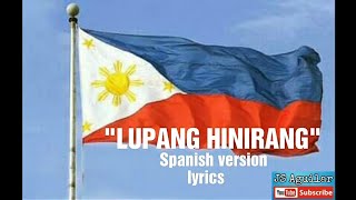 Lupang Hinirang Spanish version with lyrics  Philippine National Anthem [upl. by Edmonda121]