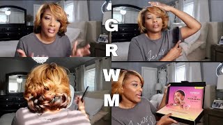 GET READY WITH ME  TRYING A FEW NEW MAKEUP PRODUCTS amp CURLING MY NATURAL HAIR KISS USA UNBOXING [upl. by Anez]