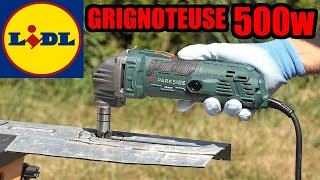 LIDL grignoteuse parkside 550W PMK 550 A1 Nibbler Knabber Roditrice Nożyce do cięcia blachy [upl. by Enneirda]