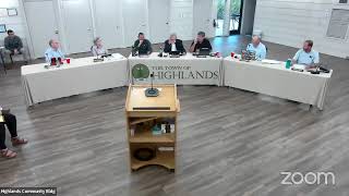 Town of Highlands Regular Board of Commissioners Meeting  September 19 2024 [upl. by Nella]