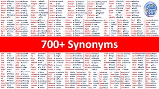 700 Synonyms in Englishgenius vibes academyvocabulary learnenglish synonyms english youtube [upl. by Hetti526]