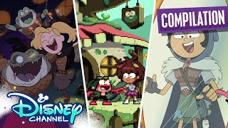 Every Amphibia Theme Song Takeover  Compilation  disneychannel [upl. by Nrehtak]