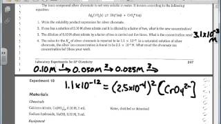 Determination of the Solubility Product of an Ionic Compound Lab Explanation [upl. by Liew306]