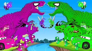 Giant T Rex Protects and Rescues Eggs from Other Dinos Heartwarming Dinosaur Cartoons [upl. by Tullus]