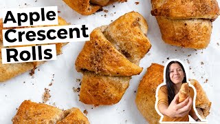 Easy Apple Crescent Rolls  Quick Fall Dessert Recipe 🍏🥐 [upl. by Kalagher]