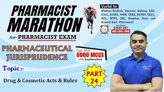 PHARMACIST EXAM MARATHON CLASS 24  Jurisprudence 1051 1100 Drug amp Cosmetic Act amp Rules gdc 🙌✍️ [upl. by Adnuhsat913]