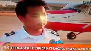 Nicolai Ablandubbed as the youngest pilot in Laoag City Philippines [upl. by Rudy]