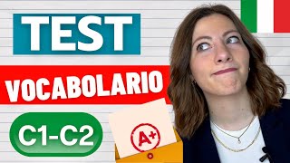 TEST di LESSICO italiano Livello AVANZATO C1C2  Quante Parole Conosci Amplia il vocabolario [upl. by Ynoyrb]