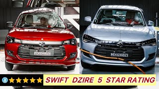 5 STAR Safety Rating Dzire 2024  The STG Cars DriveShrive [upl. by Arakahs554]