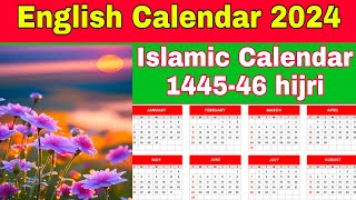 Islamic Calendar 144546  English Calendar 2024  Ramadan Calendar 2024 drinfotainer [upl. by Gratia]