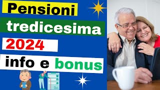 Pensioni e Tredicesima 2024 calcolo e bonus [upl. by Ynaffets446]