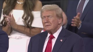 Donald Trump enters Republican convention hall with a bandaged ear and gets a heros welcome [upl. by Tnert880]