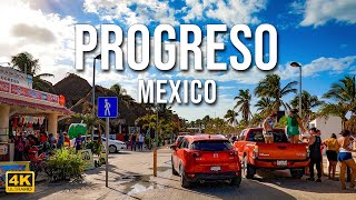 Progreso Malecon Drive 4K  Progreso Yucatan Mexico [upl. by Neicul]