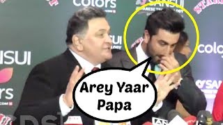 Ranbir Kapoor Gets EMBARASSED Of Rishi Kapoor [upl. by Leerzej178]