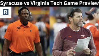 Syracuse vs Virginia Tech Game Preview  College Football Game Predictions [upl. by Etennaej]