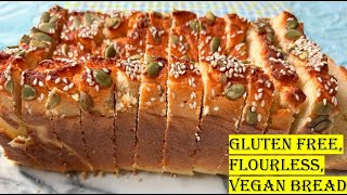 LENTIL BREAD Recipe 🤩🍞 Gluten Free Flourless  Vegan  Super Easy to bake with minimum ingredients [upl. by Inoue]