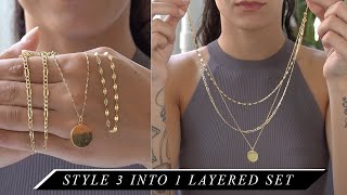 How to Style 3 Necklaces into 1 Layered Necklace Set [upl. by Attirehs367]