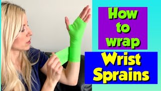 How to Wrap a Wrist Sprain with an Elastic Bandage  Nursing Skill Tutorial [upl. by Yenffad]