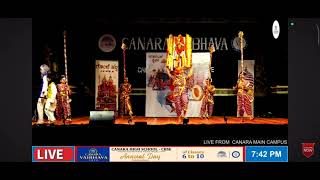 Karthikeyini Dance performance at Annual Day Celebrations 2425 of Canara High School CBSE Mangalore [upl. by Gwenni93]