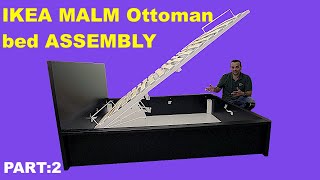 IKEA MALM Ottoman Double Bed Assembly instructions Part 2 [upl. by Osei]