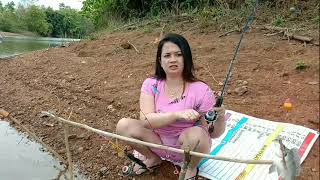 strike tipis tipis ikan putih 🔴 Lady angler 🔴 mancing mania 🔴Fishing mania 🔴 [upl. by Aidas269]