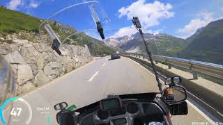 Grimsel Furkazijde en de Furka vanaf de grimsel tot en met de top Goldwing 1800 en R1100RT [upl. by Akeim]