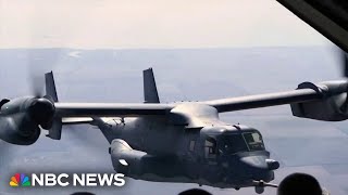 US military Osprey aircraft crashes off coast of Japan [upl. by Ajtak480]