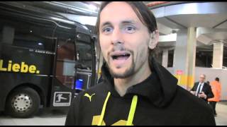 Neven Subotic after Arsenal v Dortmund 22 10 2013 [upl. by Yenwat]