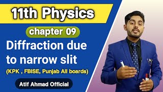 Diffraction due to narrow slit class 11  Fraunhofer Diffraction class 11  single slit diffraction [upl. by Bolanger]